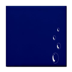 Bubbles Circle Blue Tile Coasters