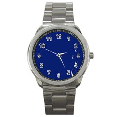 Bubbles Circle Blue Sport Metal Watch