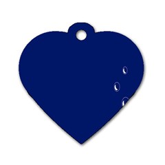 Bubbles Circle Blue Dog Tag Heart (Two Sides)