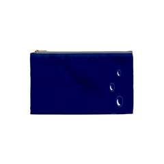 Bubbles Circle Blue Cosmetic Bag (Small) 