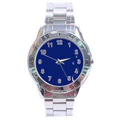 Bubbles Circle Blue Stainless Steel Analogue Watch