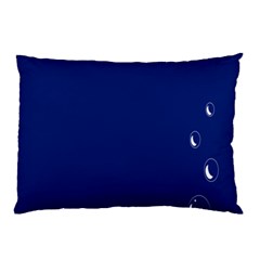 Bubbles Circle Blue Pillow Case (Two Sides)