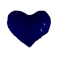 Bubbles Circle Blue Standard 16  Premium Heart Shape Cushions by Alisyart