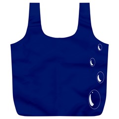 Bubbles Circle Blue Full Print Recycle Bags (L) 