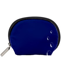 Bubbles Circle Blue Accessory Pouches (Small) 