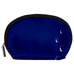 Bubbles Circle Blue Accessory Pouches (Large) 