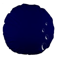 Bubbles Circle Blue Large 18  Premium Flano Round Cushions by Alisyart