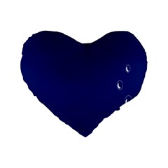 Bubbles Circle Blue Standard 16  Premium Flano Heart Shape Cushions by Alisyart