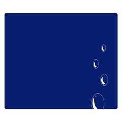 Bubbles Circle Blue Double Sided Flano Blanket (Small) 