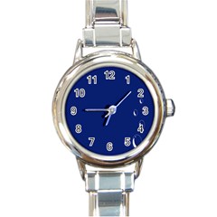 Bubbles Circle Blue Round Italian Charm Watch by Alisyart