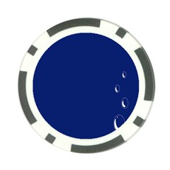 Bubbles Circle Blue Poker Chip Card Guard