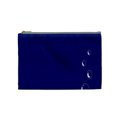 Bubbles Circle Blue Cosmetic Bag (medium) 