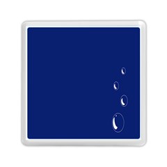 Bubbles Circle Blue Memory Card Reader (square) 