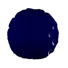 Bubbles Circle Blue Standard 15  Premium Round Cushions by Alisyart