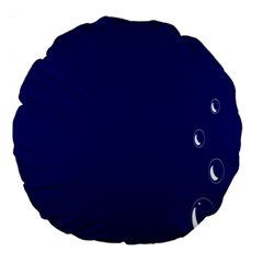 Bubbles Circle Blue Large 18  Premium Round Cushions by Alisyart