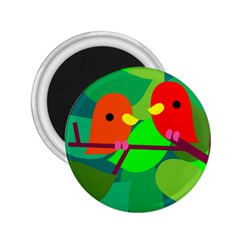 Animals Birds Red Orange Green Leaf Tree 2 25  Magnets