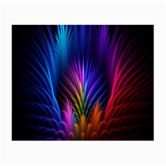 Bird Feathers Rainbow Color Pink Purple Blue Orange Gold Small Glasses Cloth (2-side)