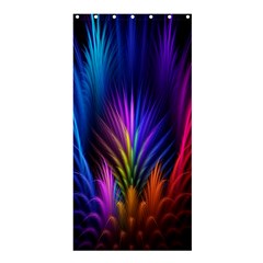 Bird Feathers Rainbow Color Pink Purple Blue Orange Gold Shower Curtain 36  X 72  (stall) 