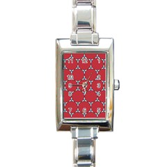 Circle Red Purple Rectangle Italian Charm Watch