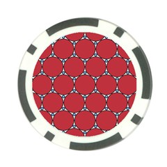 Circle Red Purple Poker Chip Card Guard