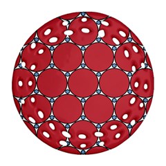 Circle Red Purple Ornament (round Filigree)