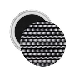 Black White Line Fabric 2 25  Magnets