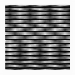 Black White Line Fabric Medium Glasses Cloth (2-side) by Alisyart