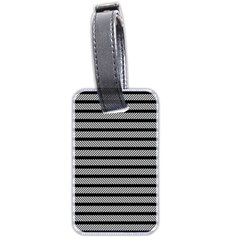 Black White Line Fabric Luggage Tags (two Sides)