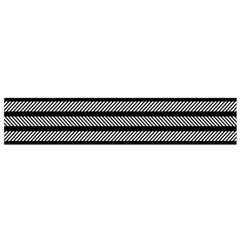 Black White Line Fabric Flano Scarf (small) by Alisyart