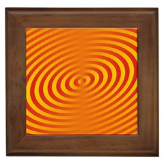 Circle Line Orange Hole Hypnotism Framed Tiles