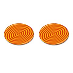 Circle Line Orange Hole Hypnotism Cufflinks (oval) by Alisyart