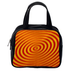 Circle Line Orange Hole Hypnotism Classic Handbags (one Side) by Alisyart