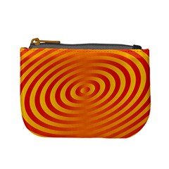 Circle Line Orange Hole Hypnotism Mini Coin Purses by Alisyart