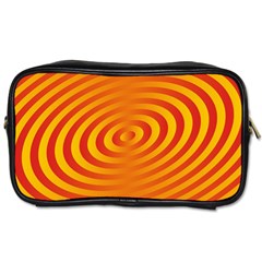 Circle Line Orange Hole Hypnotism Toiletries Bags 2-side by Alisyart