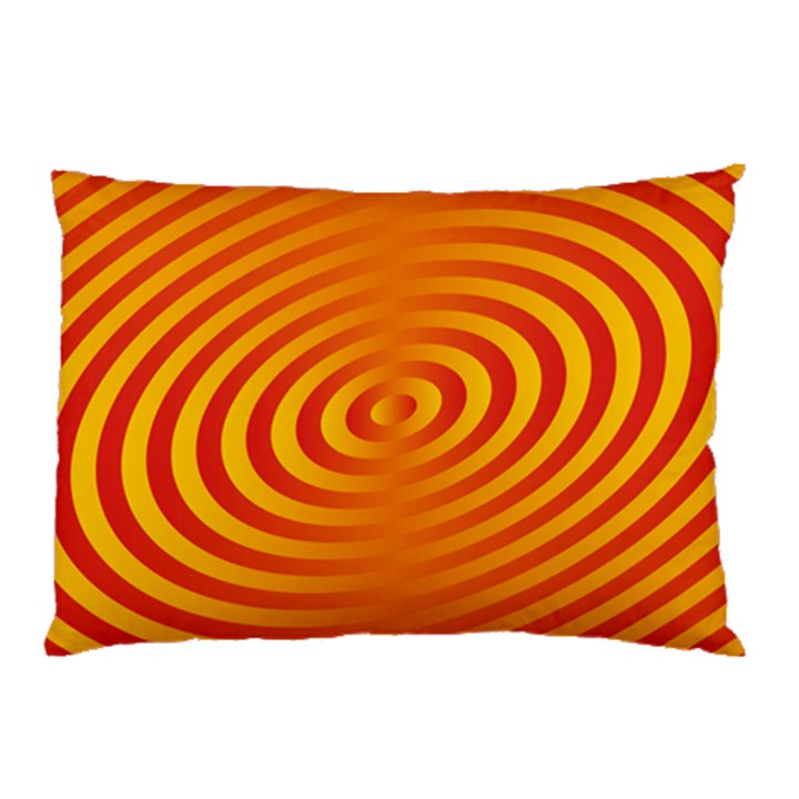 Circle Line Orange Hole Hypnotism Pillow Case (Two Sides)