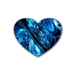 Blue Wave Heart Coaster (4 pack) 