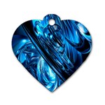 Blue Wave Dog Tag Heart (Two Sides) Back