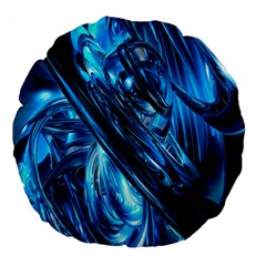 Blue Wave Large 18  Premium Round Cushions