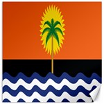 Coconut Tree Wave Water Sun Sea Orange Blue White Yellow Green Canvas 12  x 12   11.4 x11.56  Canvas - 1