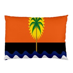 Coconut Tree Wave Water Sun Sea Orange Blue White Yellow Green Pillow Case by Alisyart