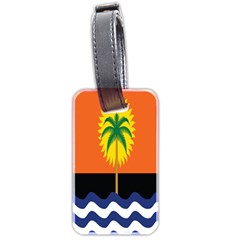 Coconut Tree Wave Water Sun Sea Orange Blue White Yellow Green Luggage Tags (two Sides)