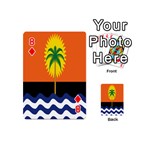 Coconut Tree Wave Water Sun Sea Orange Blue White Yellow Green Playing Cards 54 (Mini)  Front - Diamond8