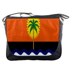 Coconut Tree Wave Water Sun Sea Orange Blue White Yellow Green Messenger Bags