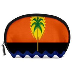Coconut Tree Wave Water Sun Sea Orange Blue White Yellow Green Accessory Pouches (large)  by Alisyart