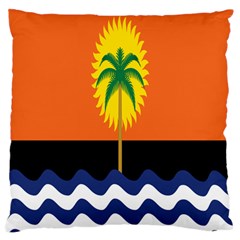 Coconut Tree Wave Water Sun Sea Orange Blue White Yellow Green Standard Flano Cushion Case (one Side)