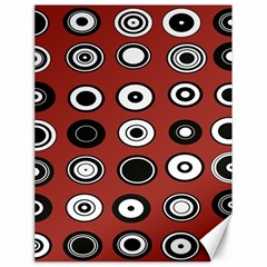 Circles Red Black White Canvas 18  X 24  