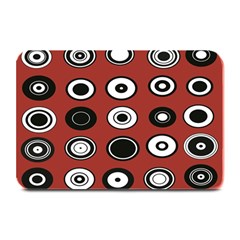 Circles Red Black White Plate Mats by Alisyart