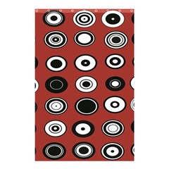 Circles Red Black White Shower Curtain 48  X 72  (small) 