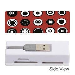 Circles Red Black White Memory Card Reader (stick) 