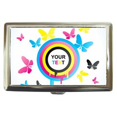 Colorful Butterfly Rainbow Circle Animals Fly Pink Yellow Black Blue Text Cigarette Money Cases by Alisyart